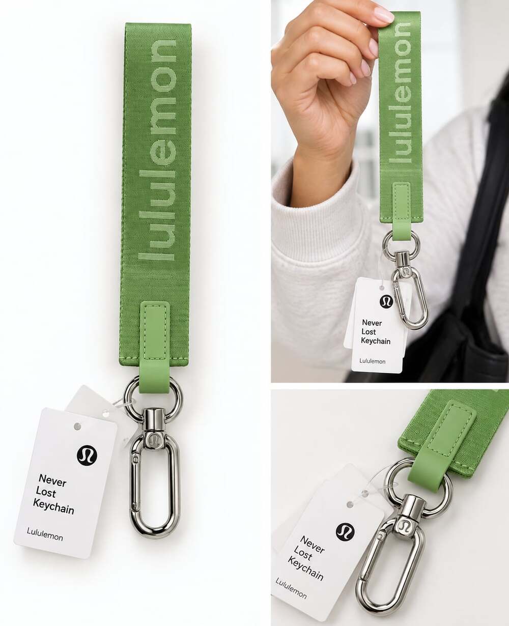 Lululemon Never Lost Keychain Size O/S Green Silver